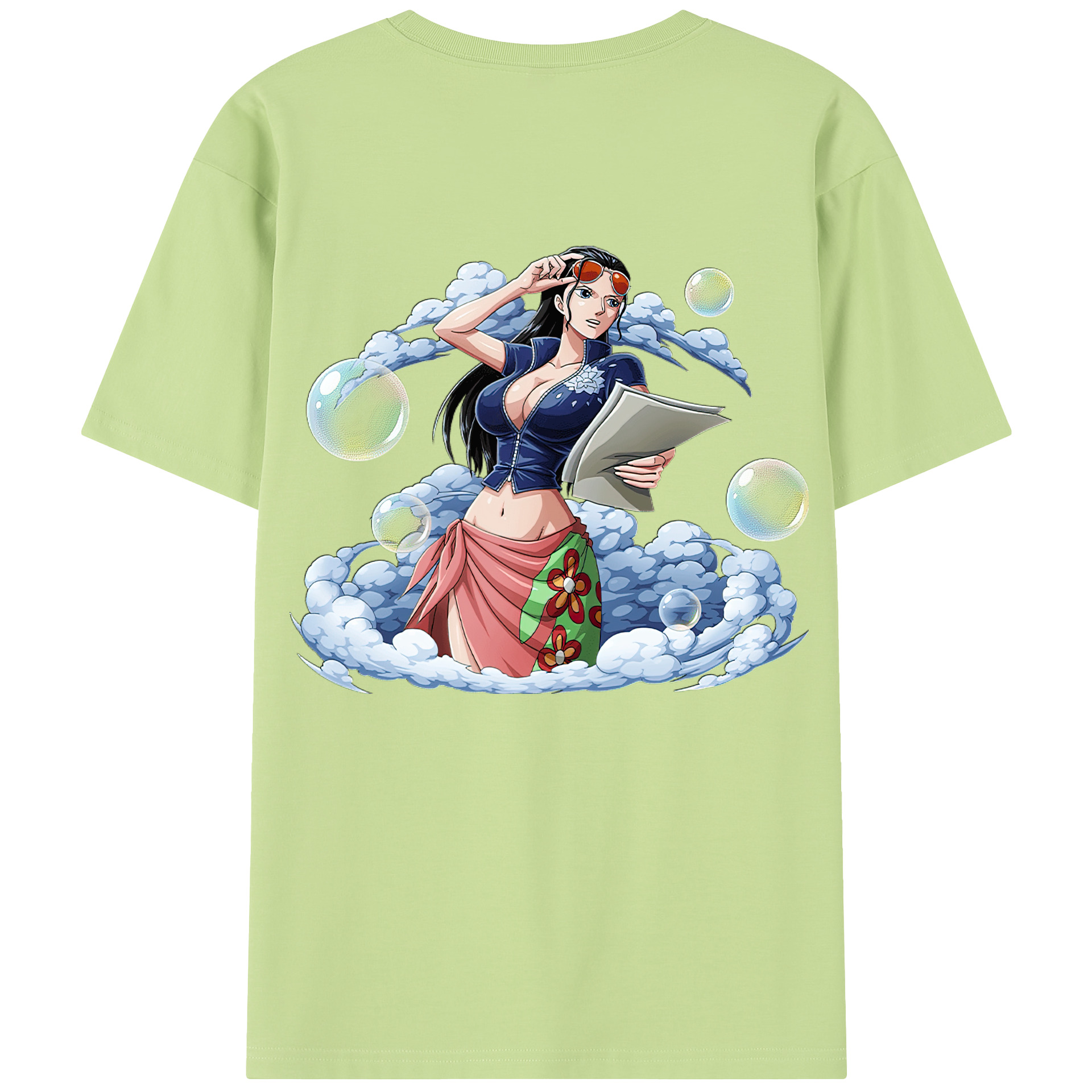 ワンピース ニコ・ロビン ONE PIECE Nico Robin 綿100％半袖Tシャツ（背面プリント）